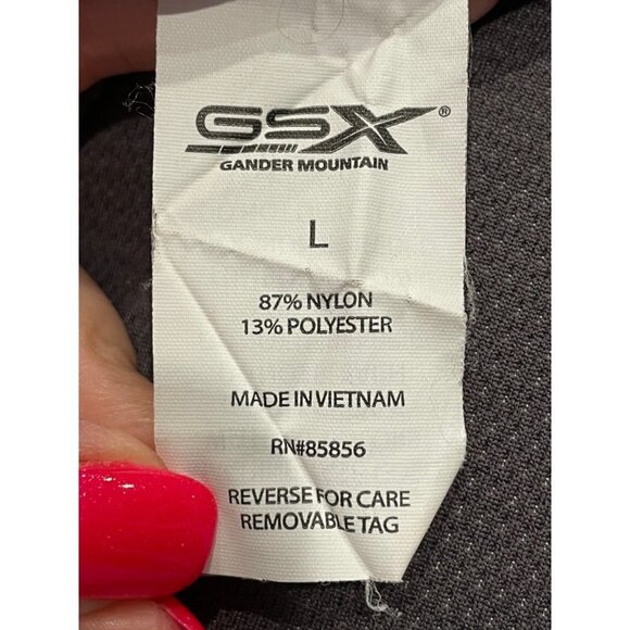 GSX Long Sleeve Performance Top with Cut Outs Gray and White Sz L - Picture 10 of 10